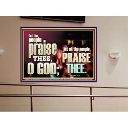 LET ALL THE PEOPLE PRAISE THEE O LORD  Printable Bible Verse to Portrait  GWOVERCOMER10347  "62x44"
