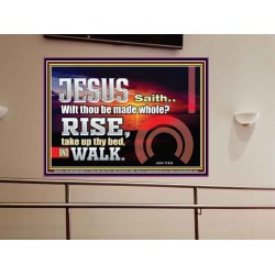 BE MADE WHOLE IN THE MIGHTY NAME OF JESUS CHRIST  Sanctuary Wall Picture  GWOVERCOMER10361  "62x44"
