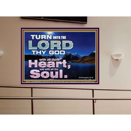 TURN UNTO THE LORD WITH ALL THINE HEART  Unique Scriptural Portrait  GWOVERCOMER10372  