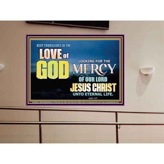KEEP YOURSELVES IN THE LOVE OF GOD           Sanctuary Wall Picture  GWOVERCOMER10388  