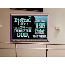 ETERNAL LIFE ONLY THROUGH CHRIST JESUS  Children Room  GWOVERCOMER10396  "62x44"