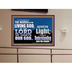 THE WORDS OF LIVING GOD GIVETH LIGHT  Unique Power Bible Portrait  GWOVERCOMER10409  "62x44"