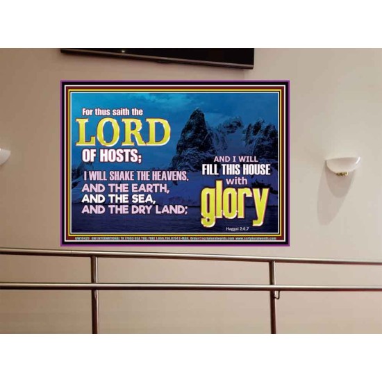 I WILL FILL THIS HOUSE WITH GLORY  Righteous Living Christian Portrait  GWOVERCOMER10420  