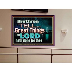 THE LORD DOETH GREAT THINGS  Bible Verse Portrait  GWOVERCOMER10481  "62x44"