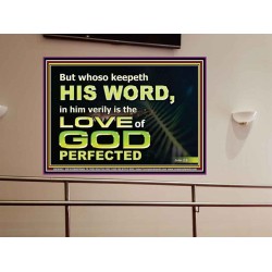 THOSE WHO KEEP THE WORD OF GOD ENJOY HIS GREAT LOVE  Bible Verses Wall Art  GWOVERCOMER10482  "62x44"