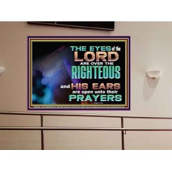 THE EYES OF THE LORD ARE OVER THE RIGHTEOUS  Religious Wall Art   GWOVERCOMER10486  "62x44"