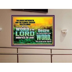 THE WORD OF THE LORD ENDURETH FOR EVER  Christian Wall Décor Portrait  GWOVERCOMER10493  "62x44"
