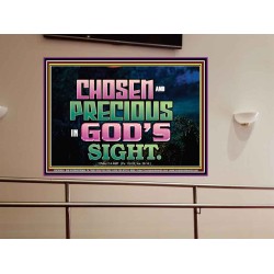 CHOSEN AND PRECIOUS IN THE SIGHT OF GOD  Modern Christian Wall Décor Portrait  GWOVERCOMER10494  "62x44"
