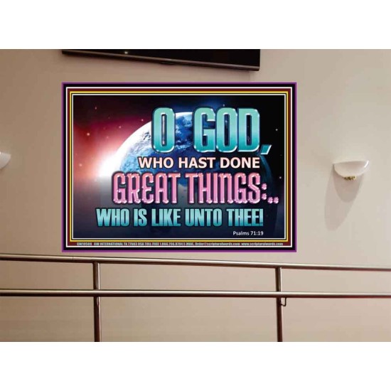 O GOD WHO HAS DONE GREAT THINGS  Scripture Art Portrait  GWOVERCOMER10508  