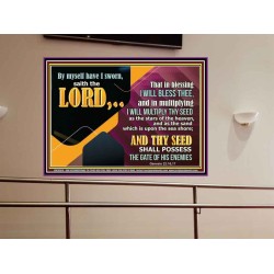IN BLESSING I WILL BLESS THEE  Religious Wall Art   GWOVERCOMER10516  "62x44"