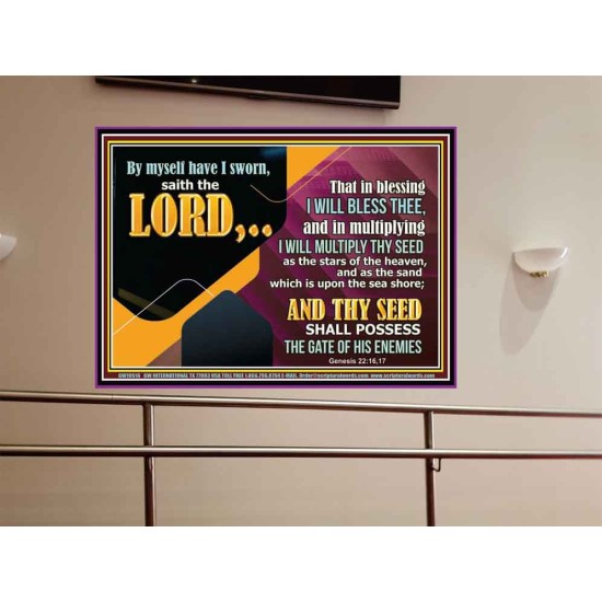 IN BLESSING I WILL BLESS THEE  Religious Wall Art   GWOVERCOMER10516  