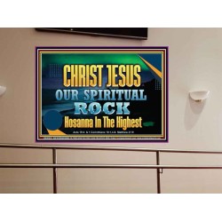 CHRIST JESUS OUR ROCK HOSANNA IN THE HIGHEST  Ultimate Inspirational Wall Art Portrait  GWOVERCOMER10529  "62x44"