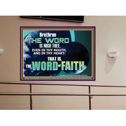 THE WORD IS NIGH THEE  Christian Quotes Portrait  GWOVERCOMER10555  "62x44"