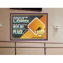 GO OUT WITH JOY AND BE LED FORTH WITH PEACE  Custom Inspiration Bible Verse Portrait  GWOVERCOMER10617  "62x44"