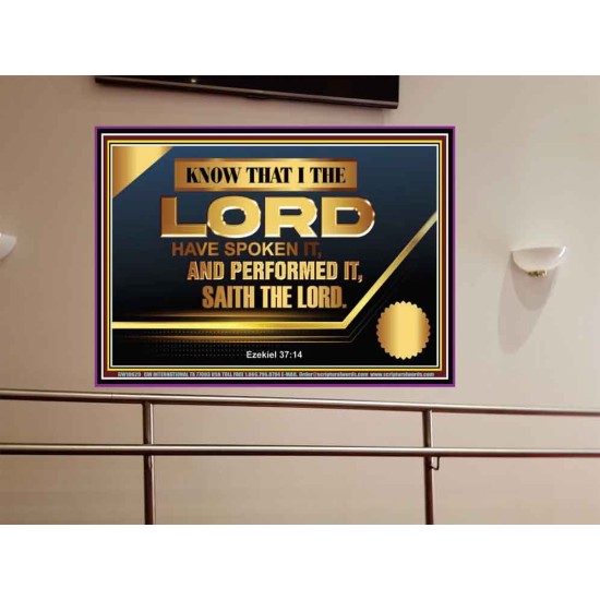 THE LORD HAVE SPOKEN IT AND PERFORMED IT  Inspirational Bible Verse Portrait  GWOVERCOMER10629  