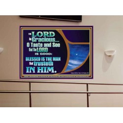 BLESSED IS THE MAN THAT TRUSTETH IN THE LORD  Scripture Wall Art  GWOVERCOMER10641  "62x44"