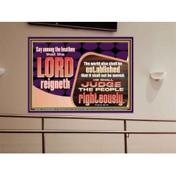 THE LORD IS A DEPENDABLE RIGHTEOUS JUDGE VERY FAITHFUL GOD  Unique Power Bible Portrait  GWOVERCOMER10682  "62x44"