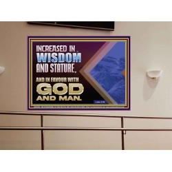INCREASED IN WISDOM STATURE FAVOUR WITH GOD AND MAN  Children Room  GWOVERCOMER10708  "62x44"
