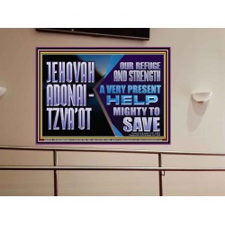 JEHOVAH ADONAI  TZVAOT OUR REFUGE AND STRENGTH  Ultimate Inspirational Wall Art Portrait  GWOVERCOMER10710  "62x44"