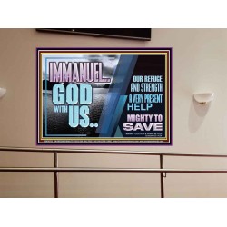 IMMANUEL..GOD WITH US MIGHTY TO SAVE  Unique Power Bible Portrait  GWOVERCOMER10712  "62x44"