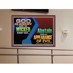 GOD IS ANGRY WITH THE WICKED EVERY DAY  Biblical Paintings Portrait  GWOVERCOMER10790  "62x44"