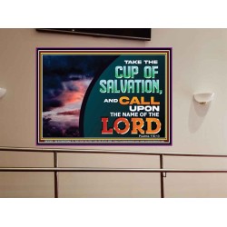 TAKE THE CUP OF SALVATION  Unique Scriptural Picture  GWOVERCOMER12036  "62x44"