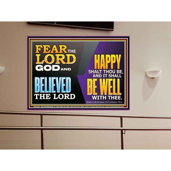FEAR THE LORD GOD AND BELIEVED THE LORD HAPPY SHALT THOU BE  Scripture Portrait   GWOVERCOMER12106  