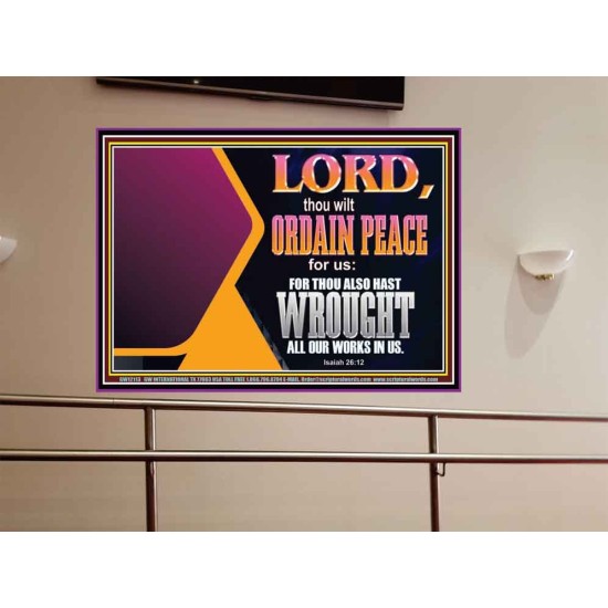 THE LORD WILL ORDAIN PEACE FOR US  Large Wall Accents & Wall Portrait  GWOVERCOMER12113  