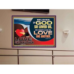 LOVE ONE ANOTHER  Custom Contemporary Christian Wall Art  GWOVERCOMER12129  "62x44"