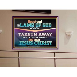 RECEIVED THE LAMB OF GOD OUR LORD JESUS CHRIST  Art & Décor Portrait  GWOVERCOMER12153  "62x44"