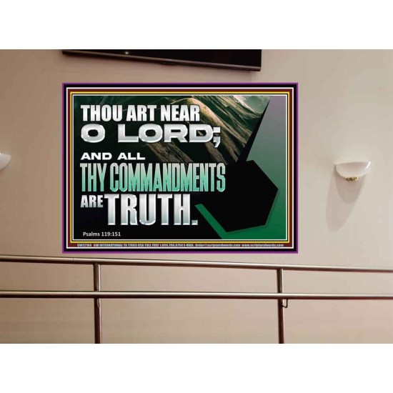 ALL THY COMMANDMENTS ARE TRUTH O LORD  Inspirational Bible Verse Portrait  GWOVERCOMER12164  