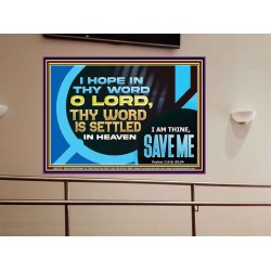 O LORD I AM THINE SAVE ME  Large Scripture Wall Art  GWOVERCOMER12177  "62x44"