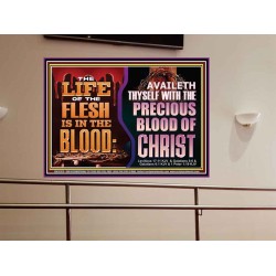 AVAILETH THYSELF WITH THE PRECIOUS BLOOD OF CHRIST  Children Room  GWOVERCOMER12375  "62x44"