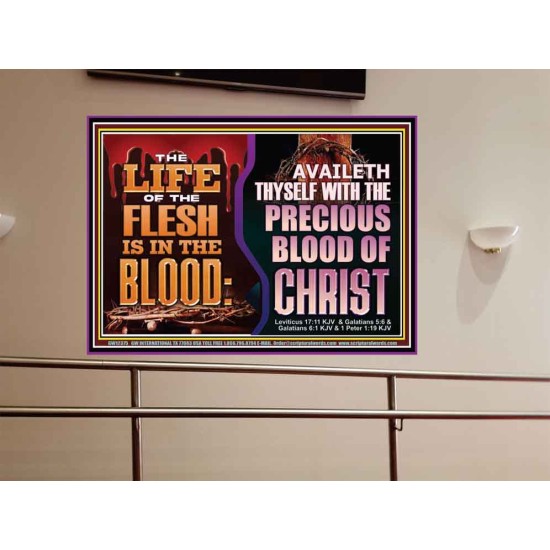AVAILETH THYSELF WITH THE PRECIOUS BLOOD OF CHRIST  Children Room  GWOVERCOMER12375  