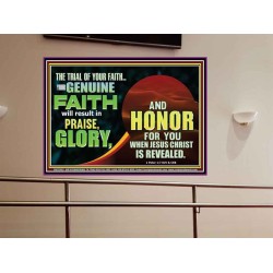 YOUR GENUINE FAITH WILL RESULT IN PRAISE GLORY AND HONOR  Children Room  GWOVERCOMER12433  "62x44"