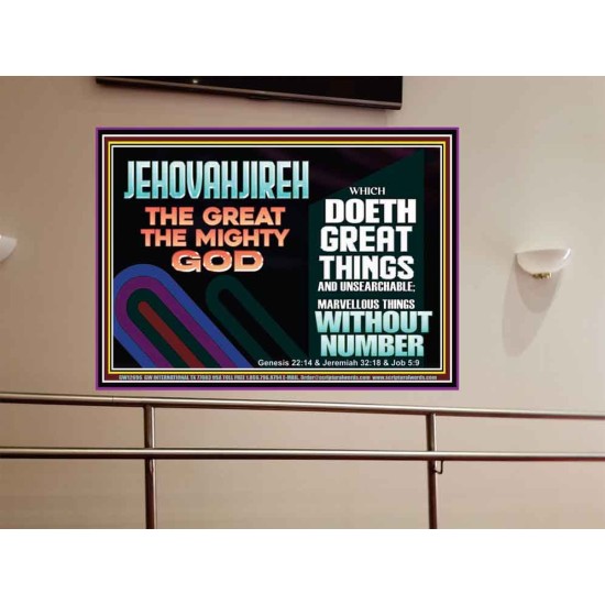 JEHOVAH JIREH GREAT AND MIGHTY GOD  Scriptures Décor Wall Art  GWOVERCOMER12696  