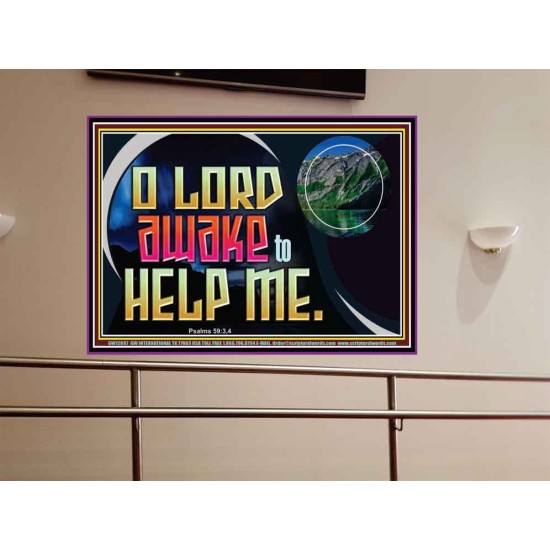 O LORD AWAKE TO HELP ME  Scriptures Décor Wall Art  GWOVERCOMER12697  