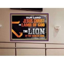 THE LION OF THE TRIBE OF JUDA CHRIST JESUS  Ultimate Inspirational Wall Art Portrait  GWOVERCOMER12993  "62x44"
