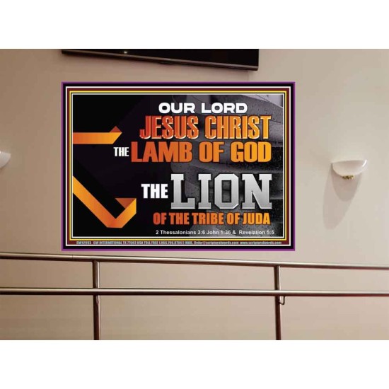THE LION OF THE TRIBE OF JUDA CHRIST JESUS  Ultimate Inspirational Wall Art Portrait  GWOVERCOMER12993  