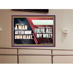 ARE YOU A MAN AFTER MINE OWN HEART  Children Room Wall Portrait  GWOVERCOMER13064  