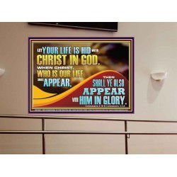 WHEN CHRIST WHO IS OUR LIFE SHALL APPEAR  Children Room Wall Portrait  GWOVERCOMER13073  "62x44"