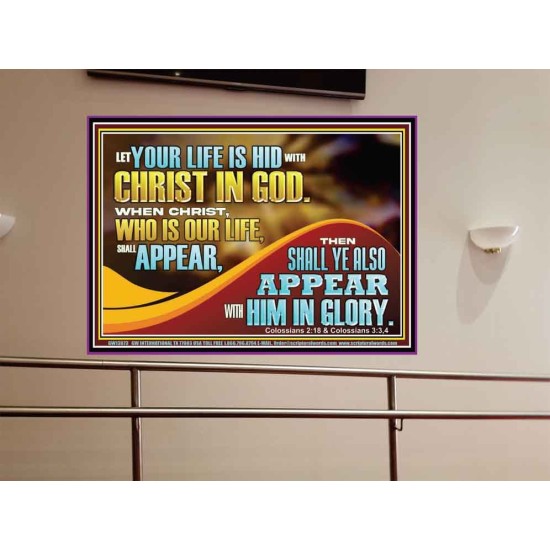 WHEN CHRIST WHO IS OUR LIFE SHALL APPEAR  Children Room Wall Portrait  GWOVERCOMER13073  