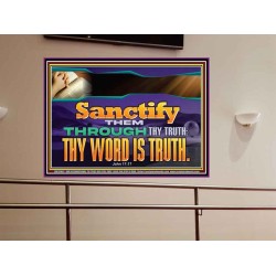 SANCTIFY THEM THROUGH THY TRUTH THY WORD IS TRUTH  Church Office Portrait  GWOVERCOMER13081  