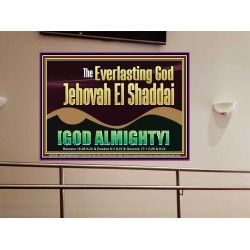 EVERLASTING GOD JEHOVAH EL SHADDAI GOD ALMIGHTY   Scripture Art Portrait  GWOVERCOMER13101B  "62x44"