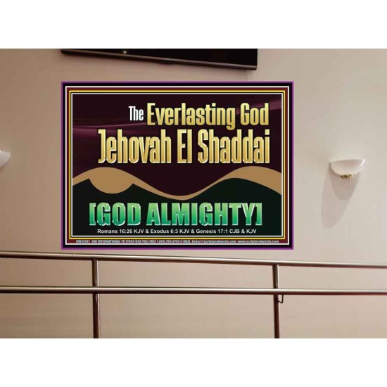 EVERLASTING GOD JEHOVAH EL SHADDAI GOD ALMIGHTY   Scripture Art Portrait  GWOVERCOMER13101B  