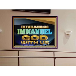 EVERLASTING GOD IMMANUEL..GOD WITH US  Contemporary Christian Wall Art Portrait  GWOVERCOMER13105  "62x44"