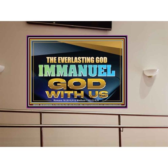 EVERLASTING GOD IMMANUEL..GOD WITH US  Contemporary Christian Wall Art Portrait  GWOVERCOMER13105  