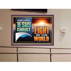 OUR LORD JESUS CHRIST THE LIGHT OF THE WORLD  Christian Wall Décor Portrait  GWOVERCOMER13122B  "62x44"