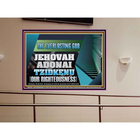 THE EVERLASTING GOD JEHOVAH ADONAI TZIDKENU OUR RIGHTEOUSNESS  Contemporary Christian Paintings Portrait  GWOVERCOMER13132  