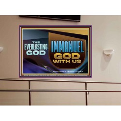 THE EVERLASTING GOD IMMANUEL..GOD WITH US  Contemporary Christian Wall Art Portrait  GWOVERCOMER13134  "62x44"
